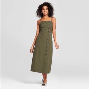 Who what wear navy green midi dress